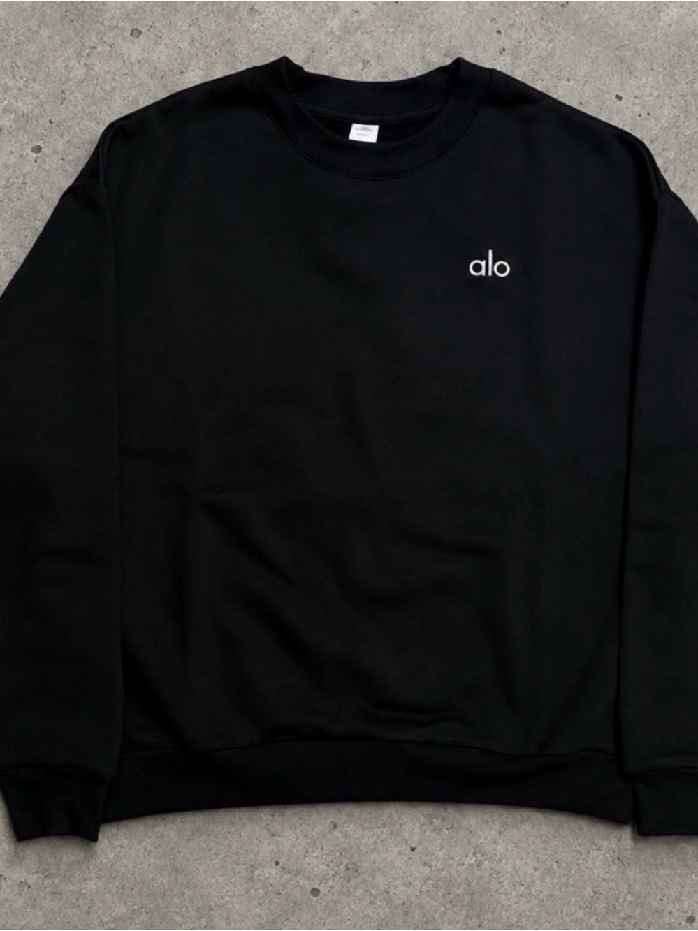 ALO Yoga Black Crewneck Sweatshirt large